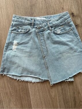 STORETS Denim Jean Asymmetrical‎ Skirt
